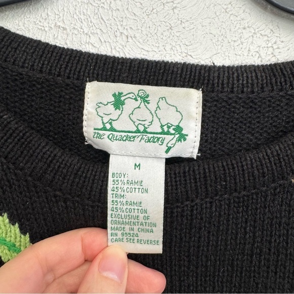 VINTAGE The Quacker Factory Knit Koala Crew Neck Sweater Size Medium - Picture 2 of 12